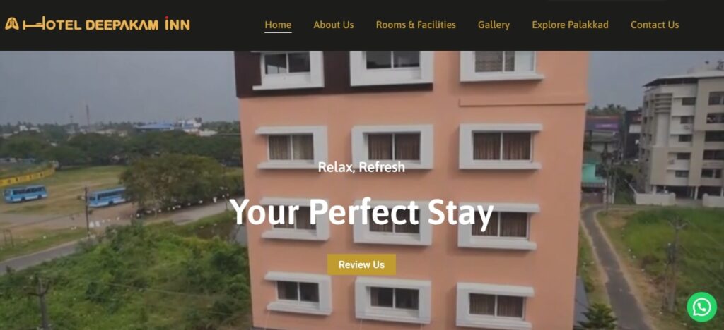 Portfolio-Static Website-Hotel Deepakam Inn